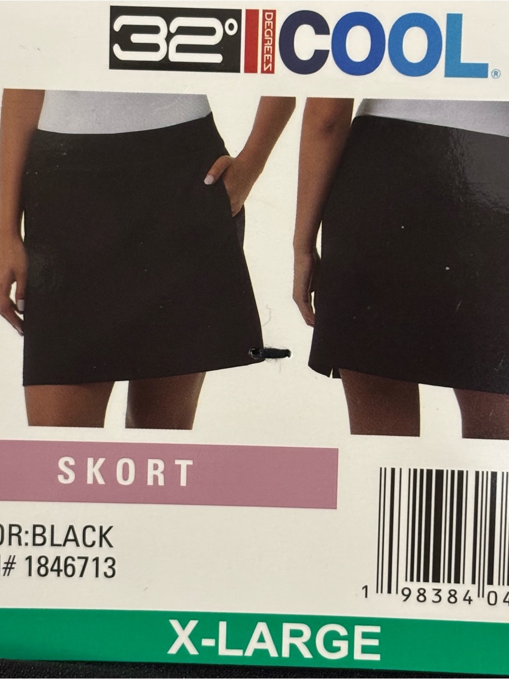 32 Degrees Cool Skort in Black XL